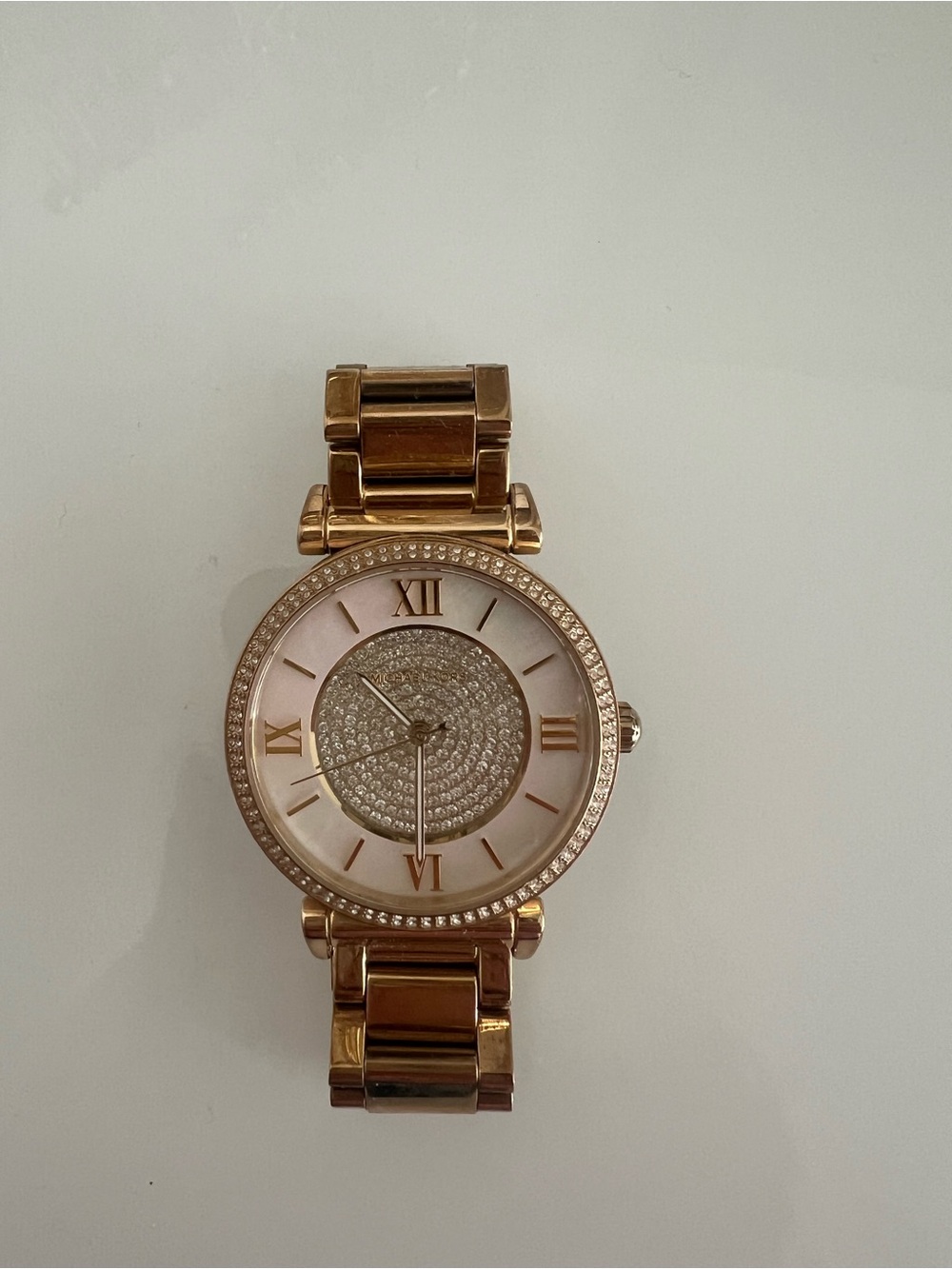 Women's Michael Kors Gold Crystal Accent Watch